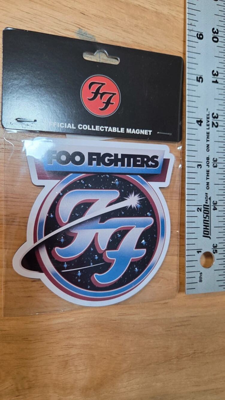 Foo Fighters Space FF Logo Flexible Fridge Magnet New Sealed Official Rock Off